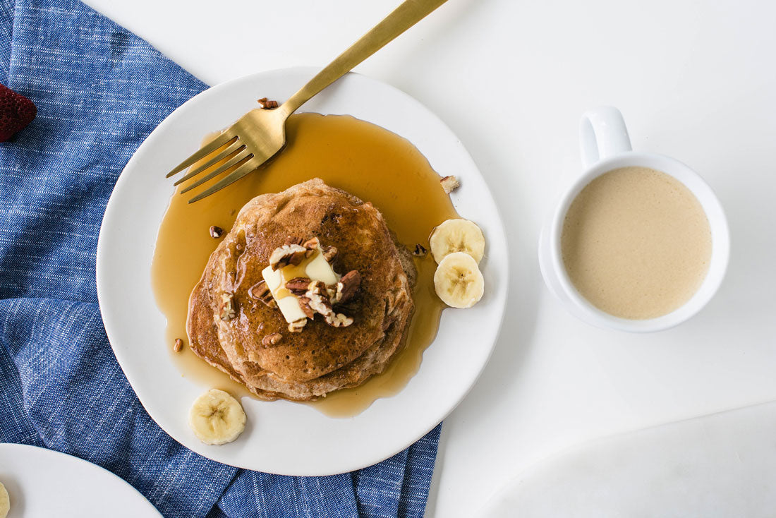 Image of top of Miss Jones Baking Co Hummingbird Cake Batter Pancakes