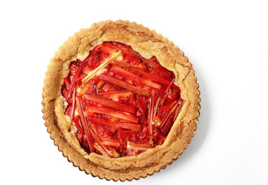 Miss Jones Baking Co|Summer Strawberry + Rhubarb Tart Recipe