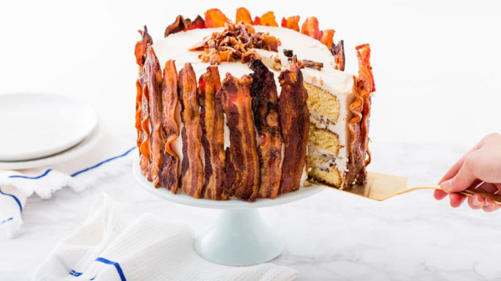 Image of Miss Jones Baking Co's 3-Layer Bacon and Beer Cake