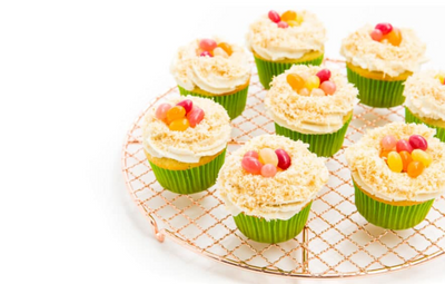 Toasted Coconut Easter Egg Nest Cupcakes