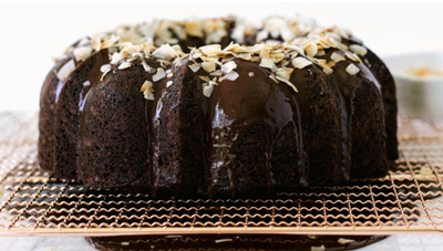 Dark Chocolate Coconut Bundt Cake