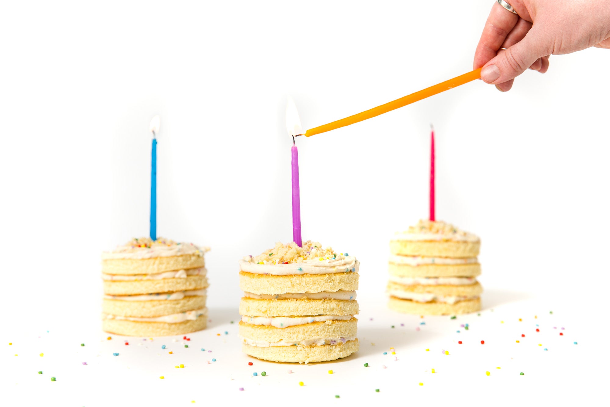 Miss Jones Baking Co|Confetti Pop Mini Cakes Recipe