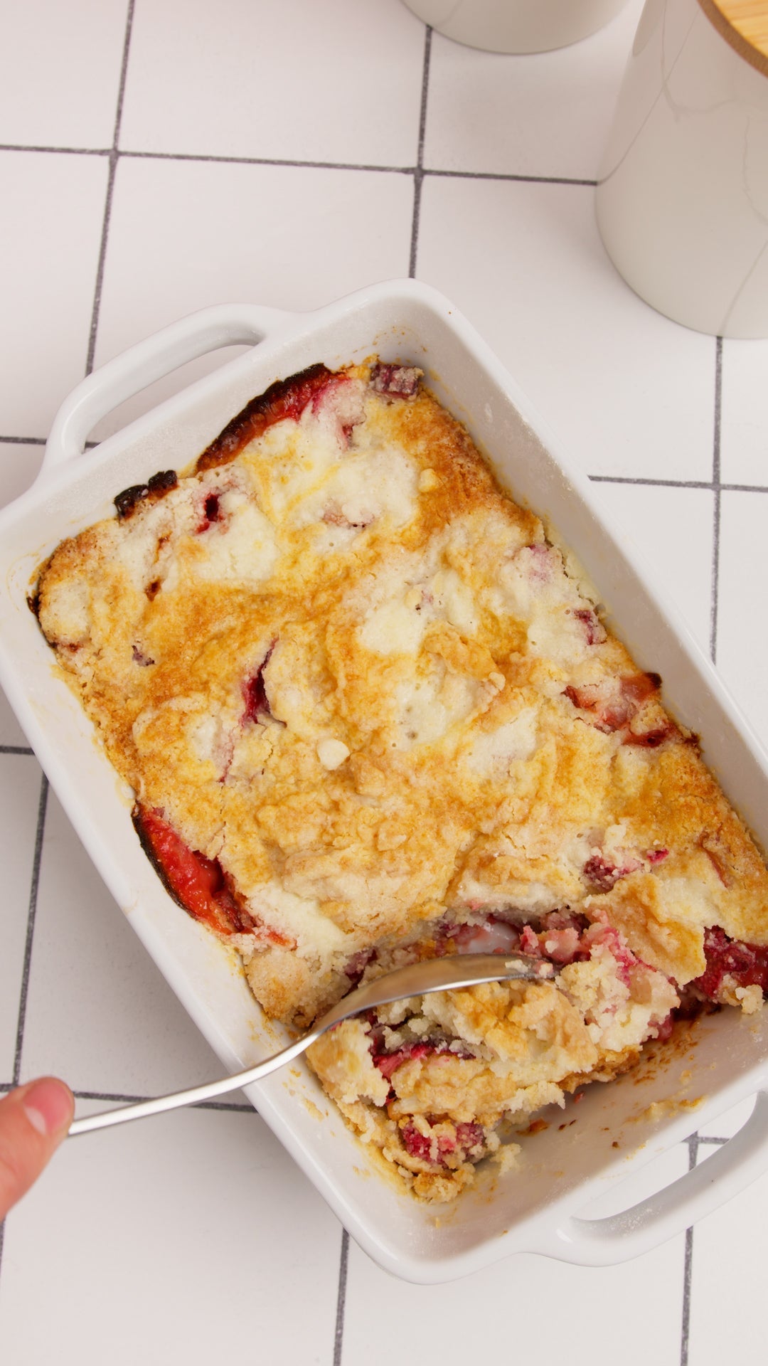 Gluten Free Strawberry Rhubarb Cake