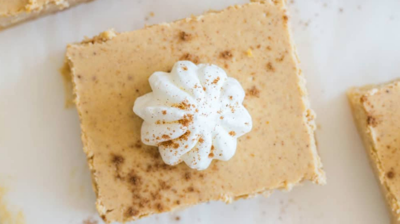 Top image of Miss Jones Baking Co Easy Pumpkin Cheesecake Bars