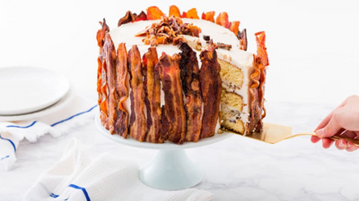 Epic Father’s Day 3-Layer Bacon and Beer Cake