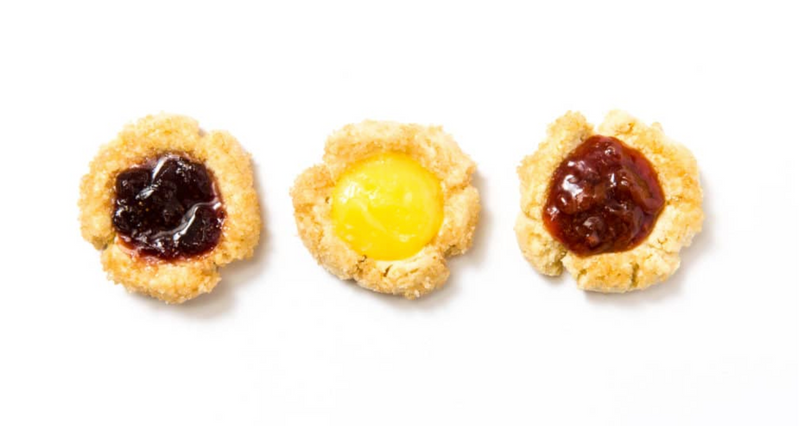Cake Batter Thumbprint Cookies