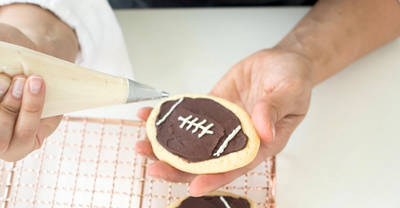 Soft & Chewy Football Cutout Sugar Cookies
