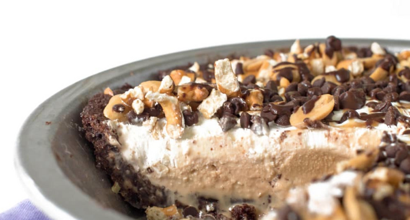 Salted Caramel Brownie Pie