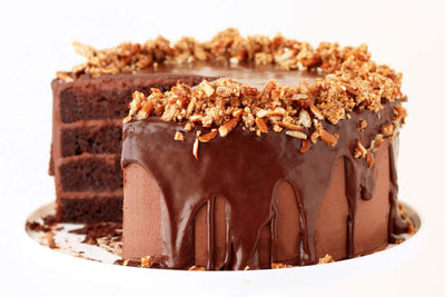 4-Layer Bourbon Chocolate Cake With a Chocolate Pretzel Crunch