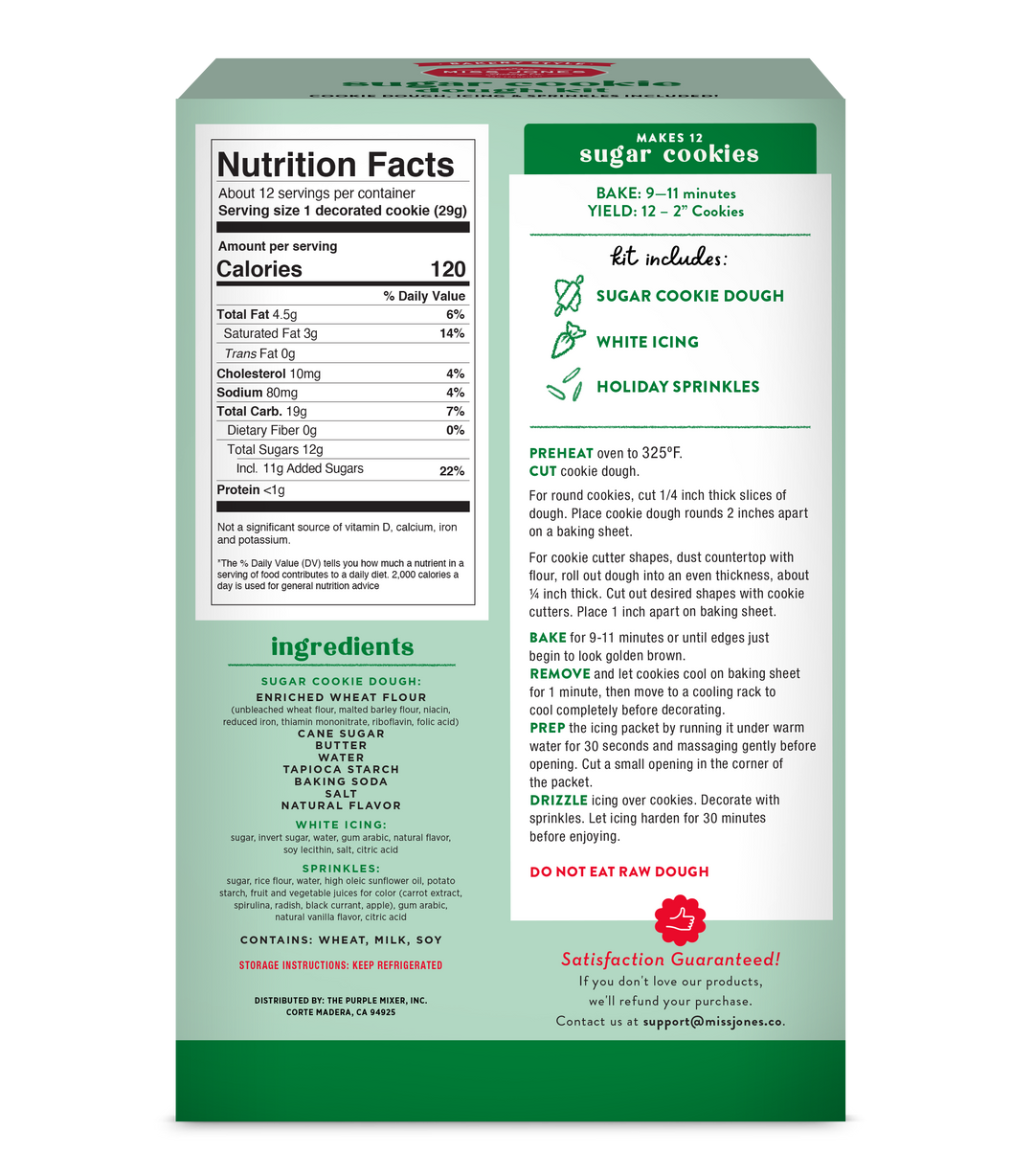 Bakery Style Holiday Sugar Cookie Dough Kit