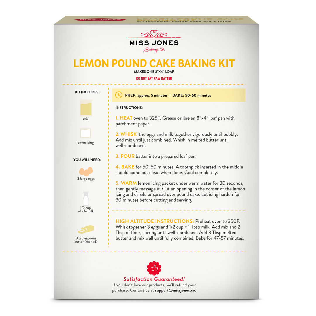 Lemon Pound Cake Baking Kit