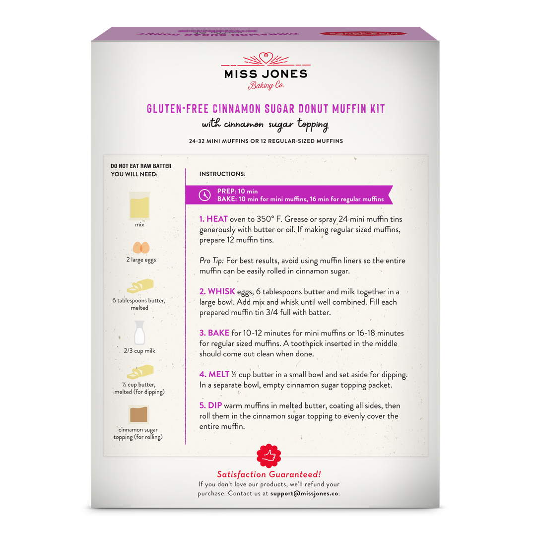 Gluten-Free Cinnamon Sugar Donut Muffin Kit