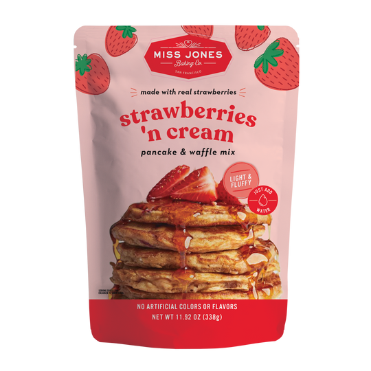 Miss Jones Strawberry Pancakes front of package