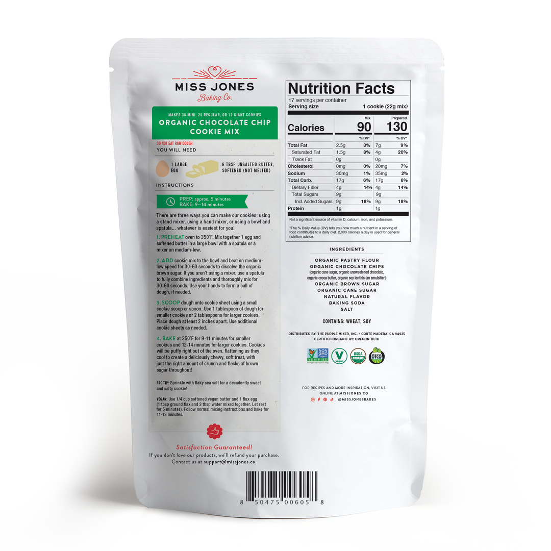 Organic Chocolate Chip Cookie Mix