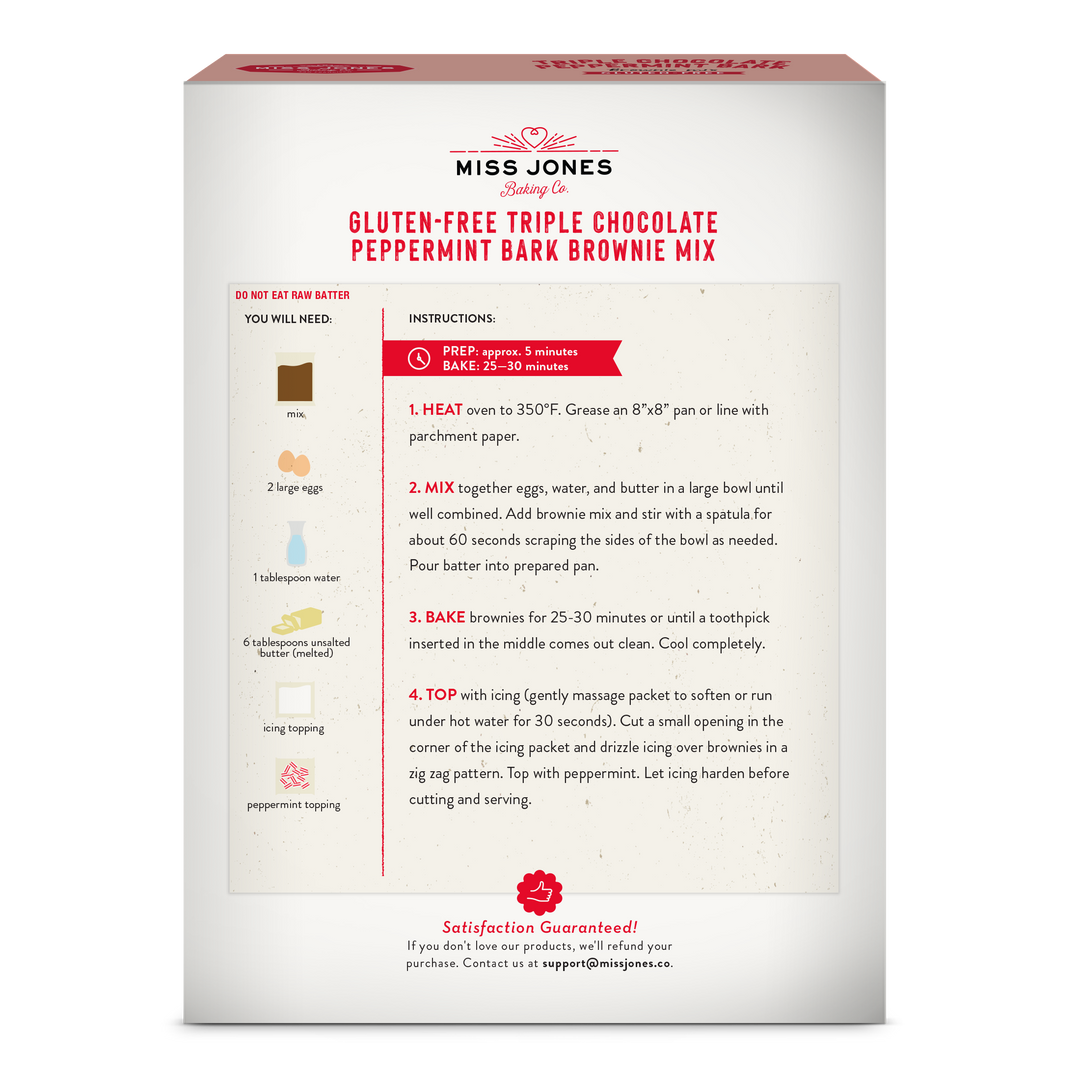 Gluten Free Triple Chocolate Peppermint Bark Brownie