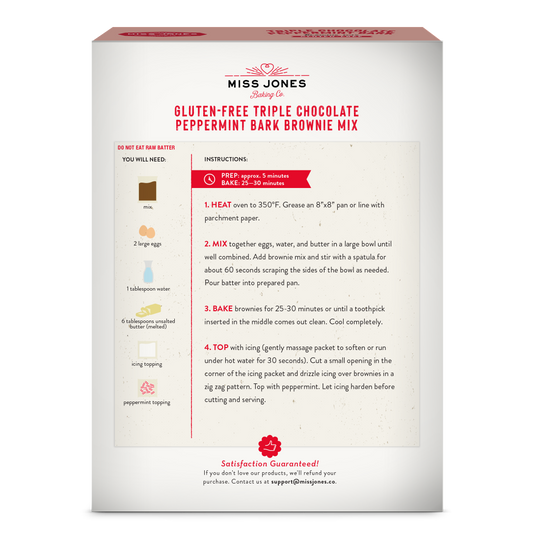 Gluten Free Triple Chocolate Peppermint Bark Brownie