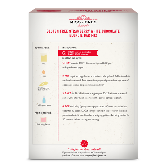 Gluten Free Strawberry White Chocolate Bar Kit
