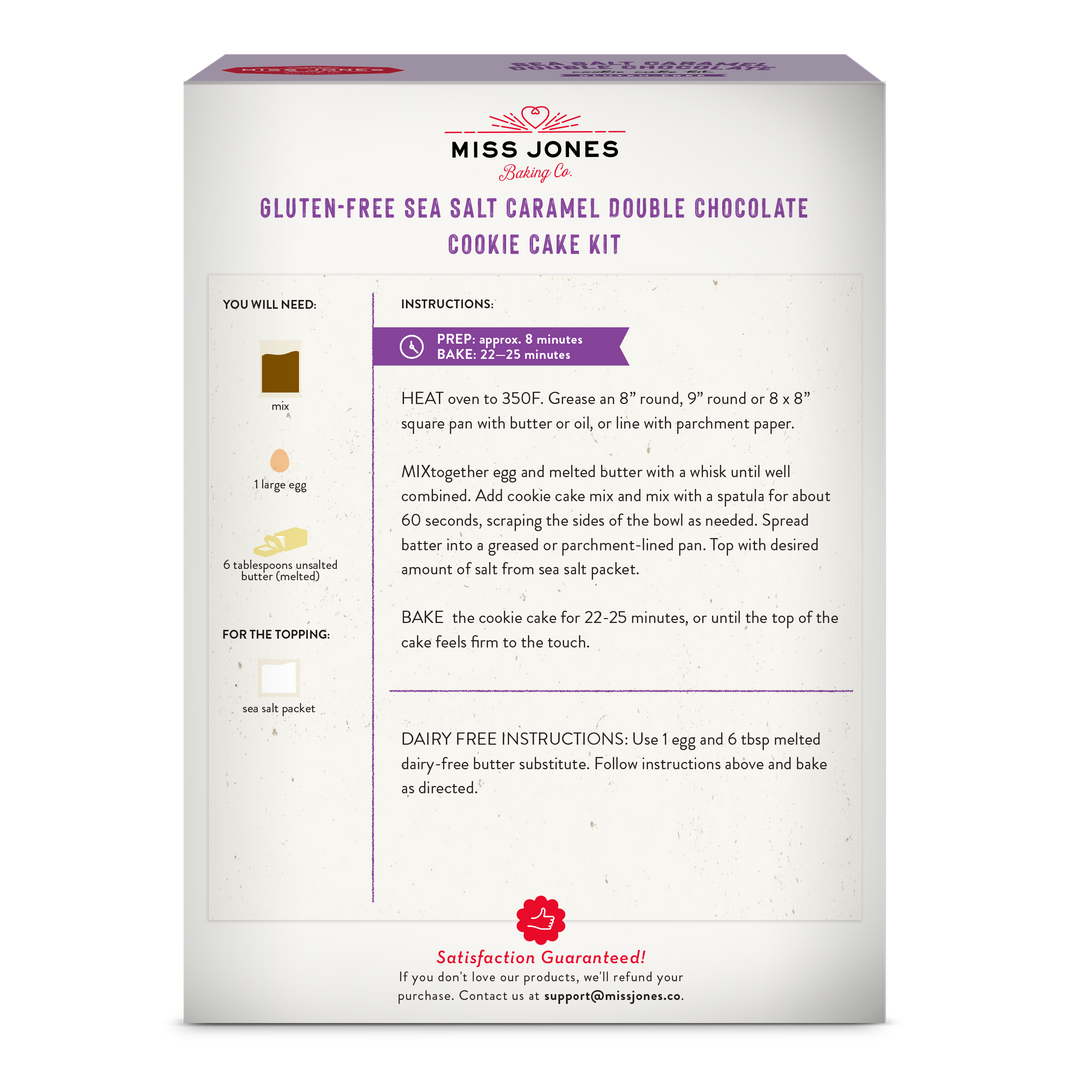 Gluten Free Sea Salt Carmel Double Chocolate Chip Cookie Kit